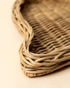 ถาดหวายรูปทรงระฆังสำหรับคริสต์มาส งานฝีมือสานด้วยมือ ถาดเสิร์ฟสำหรับเทศกาล ของตกแต่งบ้านสไตล์ธรรมชาติสำหรับคริสต์มาส - Product Image 3