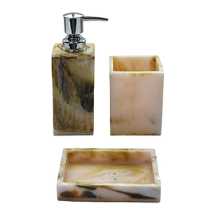 Ensemble de salle de bain en résine pour la maison hôtel bouteille de lotion porte-savon ensemble de salle de bain en résine époxy meilleur prix - Product Image 1