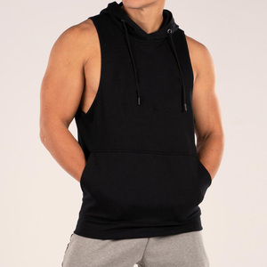 Design Fashion <b>Men</b> Sleeveless Custom Hoodies Gym Fitness Wear Stringer Workout Hoodies Adult <b>Mens</b> Hoodie <b>Pullover</b> - Product Image 5