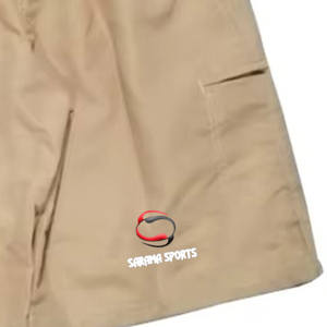 Diseña tu propio logotipo Pantalones cortos de béisbol y softball lavados con ácido Impresión personalizada Bordado Pantalones cortos de hombre en blanco liso - Product Image 3