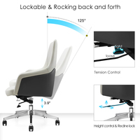 Mobilier de bureau Chaise de luxe pour bureau Vente en gros Chaise de bureau en cuir à dossier haut Directeur exécutif pivotant
