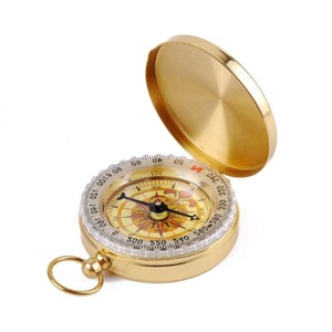 Antique Brass Wholesale Compass Multi-functional Smooth Etched <b>Retro</b> Style Vintage Pirate Coin Solid Metal Outdoor Gadgets - Product Image 6