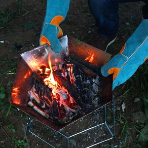 Guantes de Manipulación de Animales de Cuero Genuino Resistentes a Mordeduras Reforzados para Entrenamiento de Perros y Gatos, Captura de Reptiles y Serpientes - Product Image 6