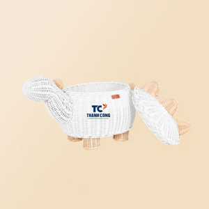 PANIER DE RANGEMENT DE DINOSAURE mignon en rotin pour le stockage de jouets de pépinière et les idées d'organisation de chambre d'enfants, nouvel arrivage - Product Image 3