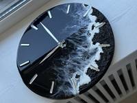 Jam Dinding Resin Digital Penjualan Tinggi Dekorasi Rumah Buatan Tangan Resin Epoksi Desain Modern Mewah Kantor Dalam Ruangan 2025