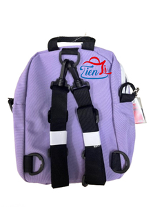 Sac à bandoulière/sac à main portable en polyester avec fermeture éclair, couleur violet clair, tendance - Product Image 2