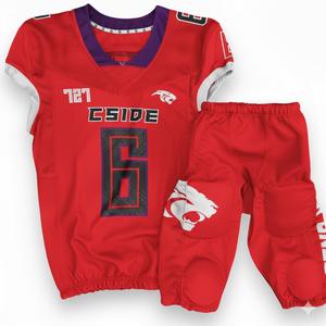 Nouveaux maillots de football américain pour collège 2025, 100 % polyester, anti-humidité, nom d'équipe personnalisé, meilleure qualité - Product Image 1