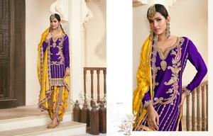 Kalamkari Heavy Chinon, bordado de seda y estampado digital, estilo de fiesta para mujer, colección de diseñador de secado rápido - Product Image 6