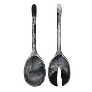 Couverts en résine à modèle d'art moderne personnalisés Style vintage vaisselle sur le thème de l'ange et fourchette à salade cuillère serveur cadeau d'art populaire - Product Image 5