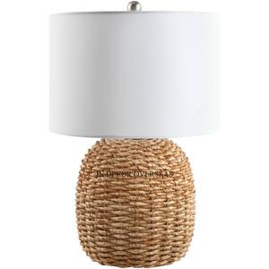 Lampes de table et de sol décoratives de haute qualité, en rotin, avec un dessus de couleur blanche, aspect élégant, pour la maison et l'hôtel - Product Image 1