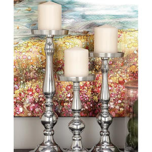 Unique Decorative Metal <b>Pillar</b> <b>Candle</b> Holder High Quality Luxury Silver for Home Living Area Table Decor <b>Candle</b> <b>Pillar</b> - Product Image 6