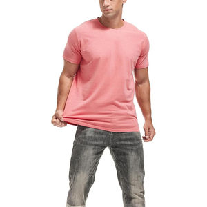T-shirt-T-shirts élastiques en coton pour hommes T-shirts classiques ajustés doux Tissu ajusté Nouveau design O-Neck pour le service OEM - Product Image 4