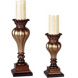 Bougeoir en métal pour éclairage et décoration d'intérieur Bougeoir décoratif élégant à finition antique - Product Image 2