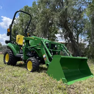 Trator agrícola John-Deer 1023E usado usado preço barato, trator agrícola pequeno usado 4WD 1023E para venda