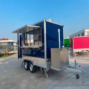 Remolque de alimentos remolcable de aluminio eléctrico 2025, camión de panadería usado, quiosco de helados, carro de acero inoxidable, 2 años de garantía, venta de alimentos - Product Image 2