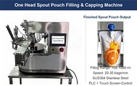 Machine de remplissage et de bouchage rotative à tête unique entièrement automatique certifiée CE pour l'emballage de liquides, sauces et jus