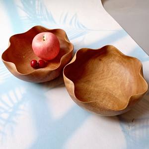 ชามไม้ธรรมชาติชามผสมสลัดผลไม้ชามเสิร์ฟปรับขนาดโลโก้โดย vitrapro - Product Image 5