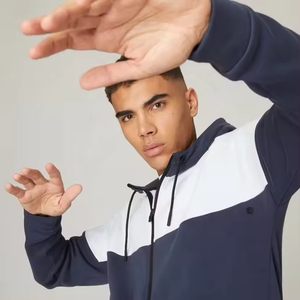 เสื้อฮู้ดผู้ชายลดราคา คอลเลคชั่นฤดูหนาว เสื้อฮู้ดซิป วัสดุคุณภาพดีที่สุด เสื้อฮู้ดซิปผู้ชาย ผ้าคอตตอนผสมพื้นฐาน - Product Image 4