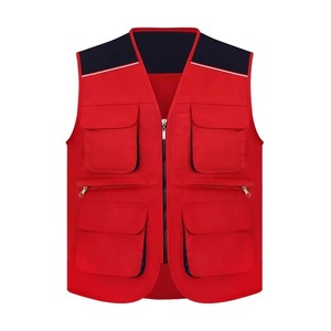 Gilet en toile décontracté pour homme, grande taille, imperméable, ample, vêtements de travail, logo imprimé, texte, événement public, publicité, veste crochetée - Product Image 1