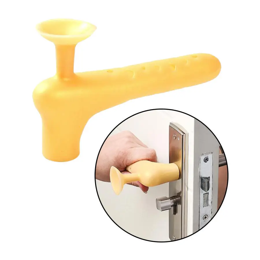 Baby Home Silicone Door Handle Stopper Bumper Anti-collision Suction Doorknob Cover