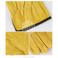 Nuevos Guantes de Trabajo para Hombre, de Cuero Vacuno, Protección de Seguridad, para Cortar, Trabajar, Reparar, Garaje, Carreras