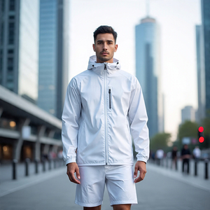 Conjuntos de pantalones cortos cortavientos para lluvia para hombre, impermeables, para senderismo, poliéster, licra, nailon ligero, cortavientos para lluvia, conjuntos para hombre - Product Image 2