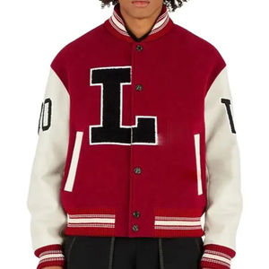 Nouvelle veste universitaire pour hommes, logo personnalisé, broderie sur le corps et les manches, veste universitaire pour le lycée - Product Image 1