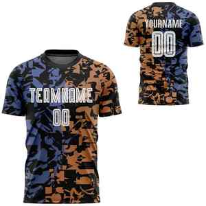 Últimos diseños, camiseta de fútbol, camiseta de fútbol de manga corta de gran tamaño, superventas, logotipo de marca personalizado, camiseta de fútbol de cuello redondo - Product Image 3