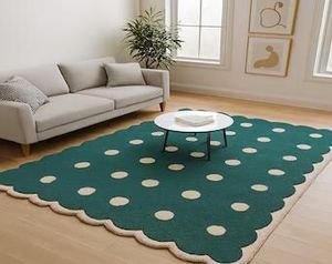 Laine faite à la main soie haute qualité tufté à la main motif abstrait multicolore pour salon maison - Product Image 2