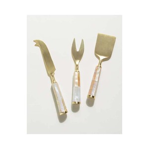 Gold Plated Stainless Steel <b>Cheese</b> Slicer <b>Set</b> with Unique Transparent Resin Handle Design Modern <b>Cheese</b> Slicer for Wedding Home - Product Image 3