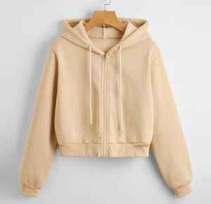 Sudadera con cordón y cremallera de alta calidad para niñas, manga larga, con capucha de gran tamaño, estilo informal, logotipo bordado en la parte delantera, buen precio - Product Image 5