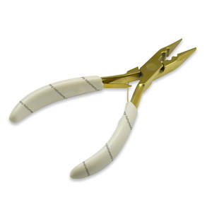 Gold Plated Stainless Steel <b>Needle</b> <b>Nose</b> <b>Pliers</b> Hair Extension Tools - Product Image 2