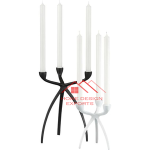 <b>Black</b> Finished Vintage Design Candle Stand Table Center Piece Hot Selling Handmade Metal Candle <b>Holder</b> - Product Image 4