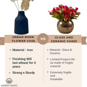 Vase en métal r avec pot de fleurs artisanal au design gaufré pour la décoration de la maison moderne accent de table de mariage et d'événement - Product Image 6