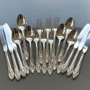 New Arrival Cutlery High Demand Stainless Steel <b>Flatware</b> Sets Mirrored Polish Durable and Luxury Design Embossed Kitchen tools - Product Image 3