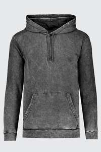 Haute qualité personnalisé surdimensionné à manches longues pull acide lavage à capuche hommes lavé noir Vintage délavé détresse sweats à capuche - Product Image 5