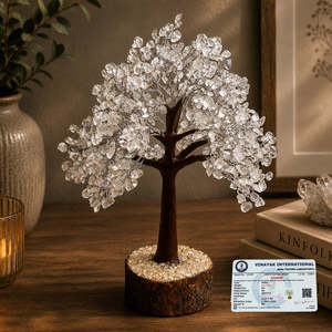 Árbol de Piedra de Cristal Natural con 500 Cuentas - Bonsái Decorativo de Piedras Preciosas - Product Image 1