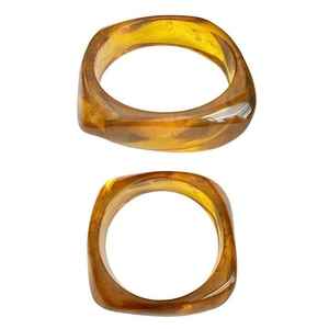 Anneaux de serviette Vintage faits à la main en bois et résine avec des accents en métal pour Table à manger mariages événements prix usine en gros - Product Image 3