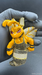 Trendy Sterling Silver Yellow Rose <b>Gold</b> Plating Nickel-Free Lead-Free Unisex Fashion Jewelry Moissanite Hip Hop <b>Pendant</b> <b>Solid</b> - Product Image 5