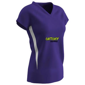 Personalizado Sublimación Completa Cuello en V Tenis Voleibol Equipo Uniforme Proveedor Amarillo Voleibol Jersey Diseños Para Mujeres - Product Image 1