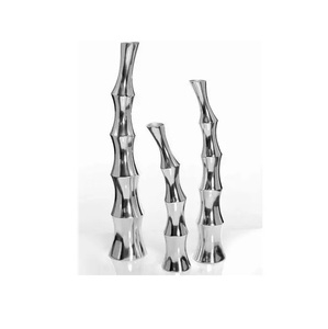 Custom Silver Finished Table Top aluminum Decoration Metal Flower <b>Vase</b> Wholesale Manufacturer Handmade Design Metal Flower <b>Vase</b> - Product Image 6