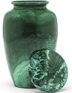 Urna de cremación de aluminio con estampado esmaltado, urna para cenizas funerarias de calidad prémium, diseño moderno, la más vendida - Product Image 2