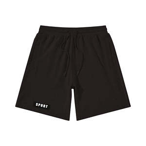 กางเกงขาสั้นออกกำลังกายสำหรับผู้ชายกางเกงผ้าฝ้าย100% แนวสตรีททรงสปอร์ตแบบลำลองปักโลโก้เอวยางยืด - Product Image 4