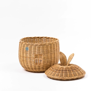 Wholesale Supplier Customized Size and Design Lovely Roomy Versatile <b>Rattan</b> <b>Storage</b> <b>Basket</b> for Kids and Babies - Product Image 4