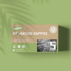 Palmbaby Nature Bamboo Fiber Diaper Size 1-6 Eco Friendly Bio Degradable Baby Open Diapers