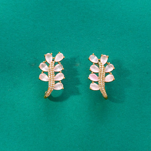 Dernières boucles d'oreilles pendantes à la mode faites à la main CZ classique avec bijoux artisanaux de l'exportateur indien Mehndi Plating - Product Image 5