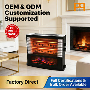 Calentador Radiante Eléctrico de Cuarzo de Alta Eficiencia Térmica 2400W con 4 Lámparas, Control de Termostato y Función de Imagen de Llama para Uso Doméstico - Product Image 2