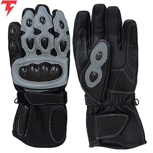 Wholesale Premium Leather Biker <b>Gloves</b> Touchscreen Eco-Friendly <b>Fur</b> Lined Four Seasons Use for Online Biker Leather <b>Gloves</b> - Product Image 5