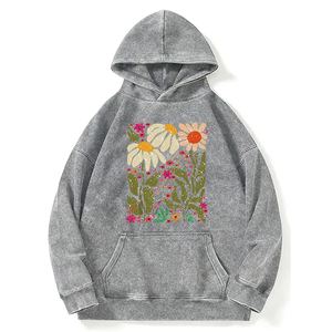 Sudadera con capucha de peso pesado de gran tamaño personalizada al por mayor Boxy Fit recortada Streetwear DTG impreso en relieve Logo Pullover fabricante - Product Image 4