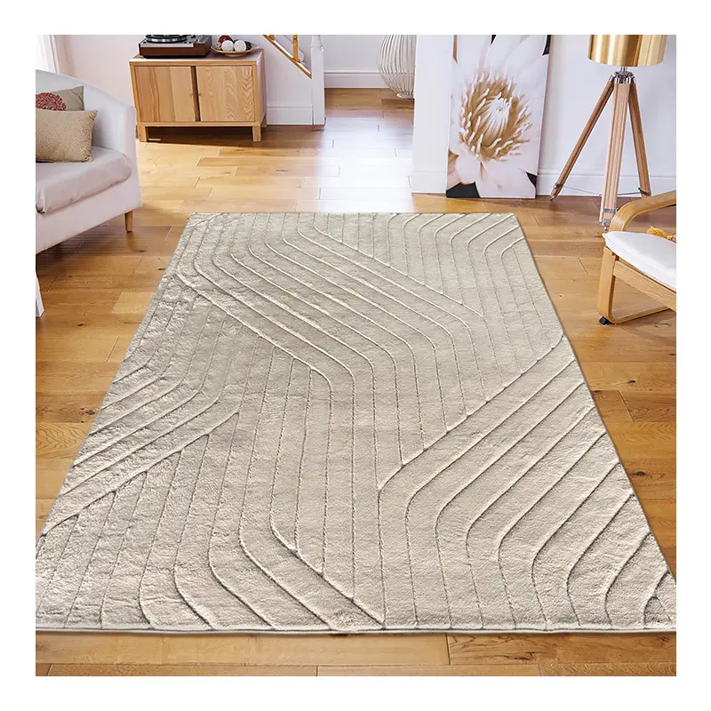 Tapete 3D alfombra com estampado 3D moderno tapete de quarto bege marfim tapete de área cameo tapetes e tapetes para sala de estar tamanho grande